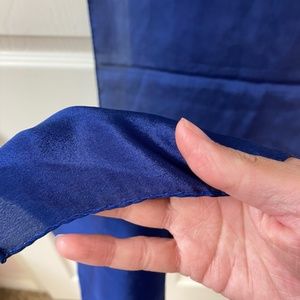 Navy blue silk scarf